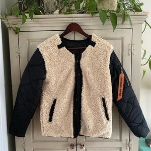 Australia Luxe Collective Black and Cream Utility Jacket